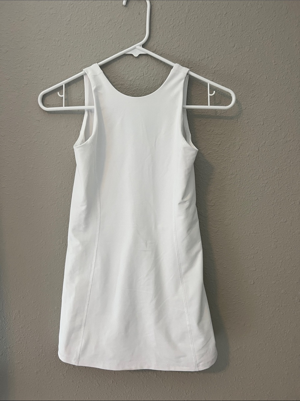Old Navy White Sleeveless A-Line Dress girls size 10/12 with built in shorts